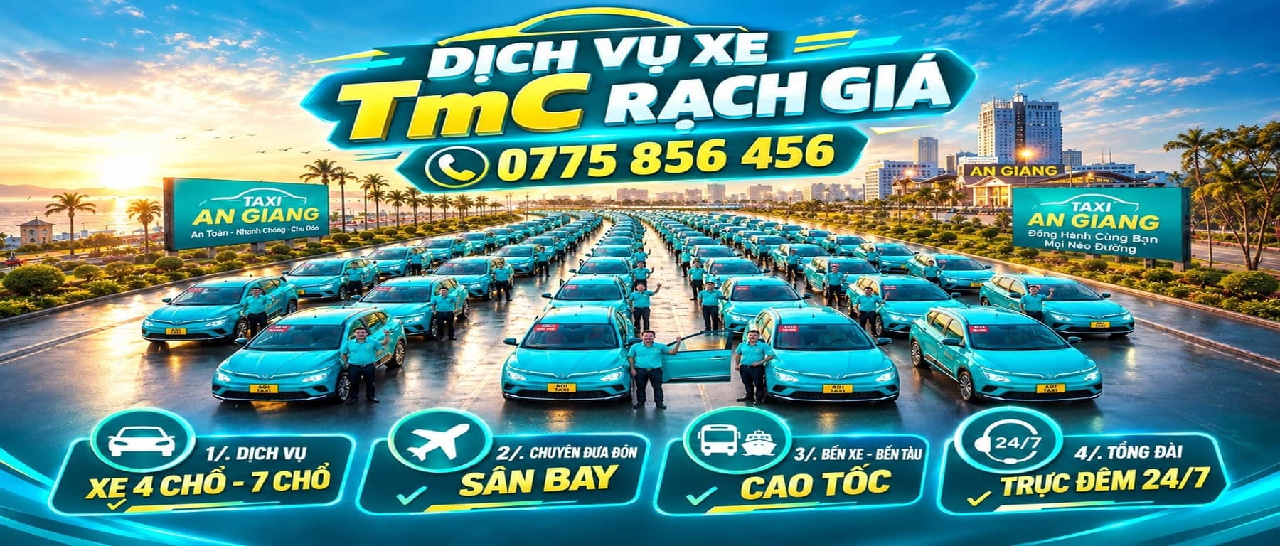 Đội Xe 4 Chổ - 7 Chổ Rạch Giá